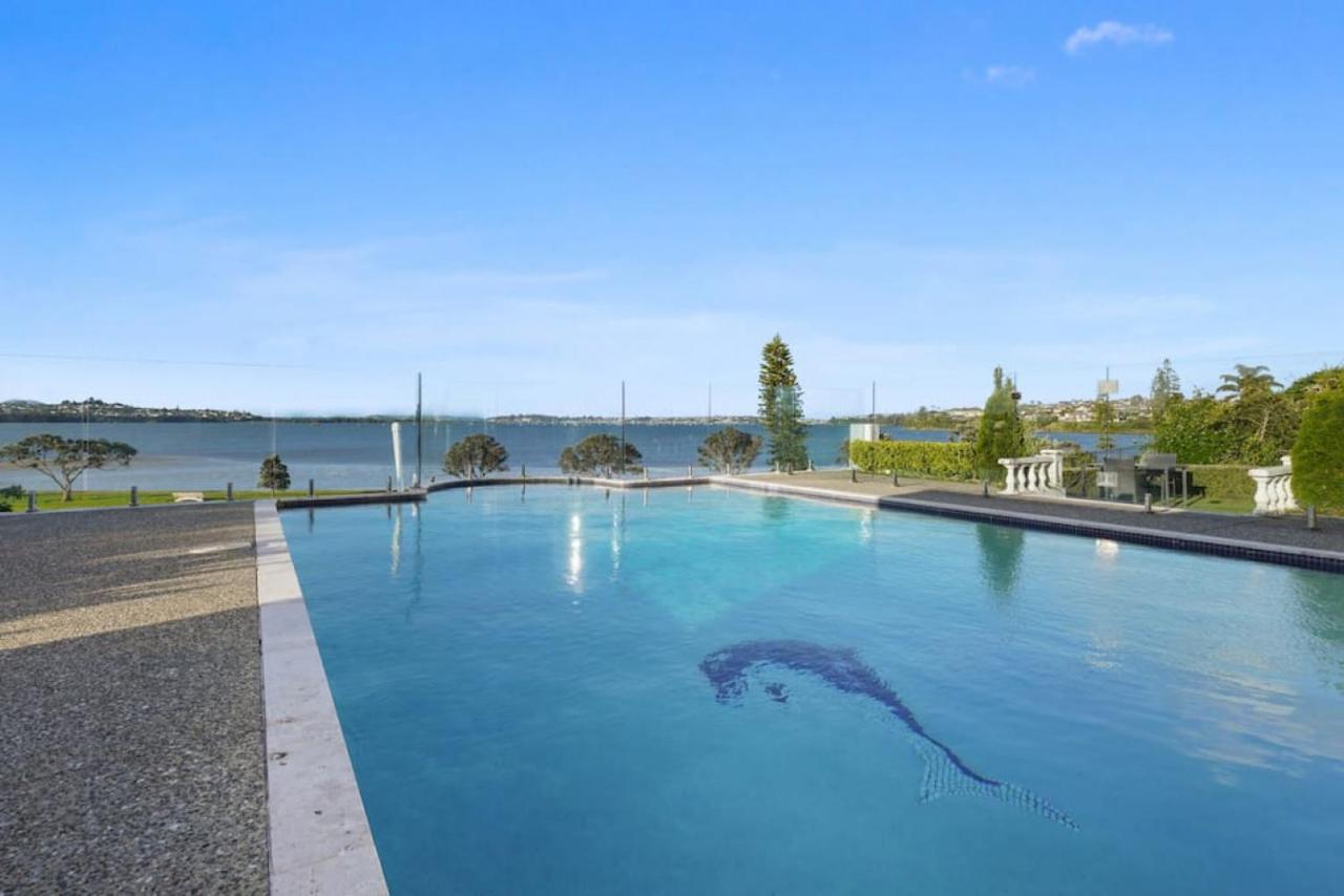 Magnificent Beachfront Mansion - Pool - Fireplace Auckland Ngoại thất bức ảnh